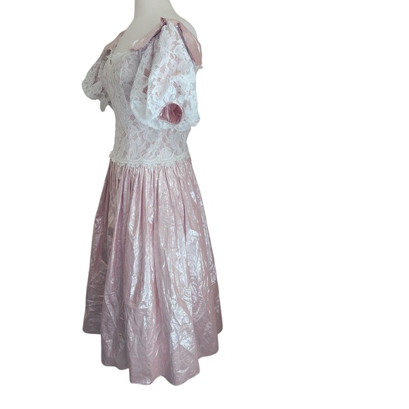 Vintage Scott McClintock Lace Dress Small Southern Belle Wedding Princess Prom - Picture 3 of 16
